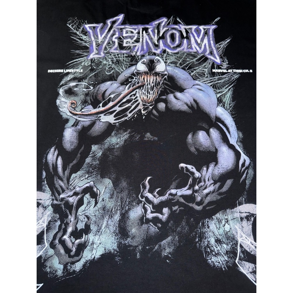 Dechire Lifestyle Venom Marvel Graphic T-Shirt Mens 2XL Black Streetwear NWT